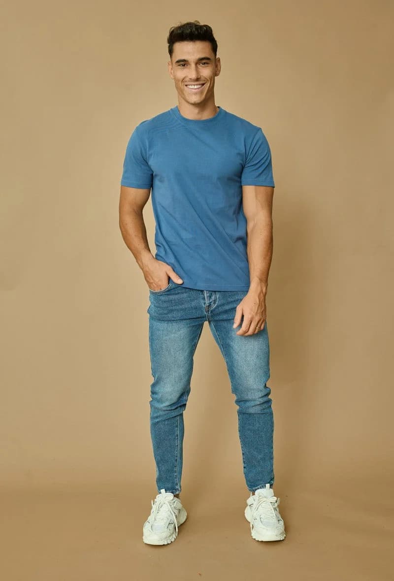 Moamico - Basic T-shirt Blauw