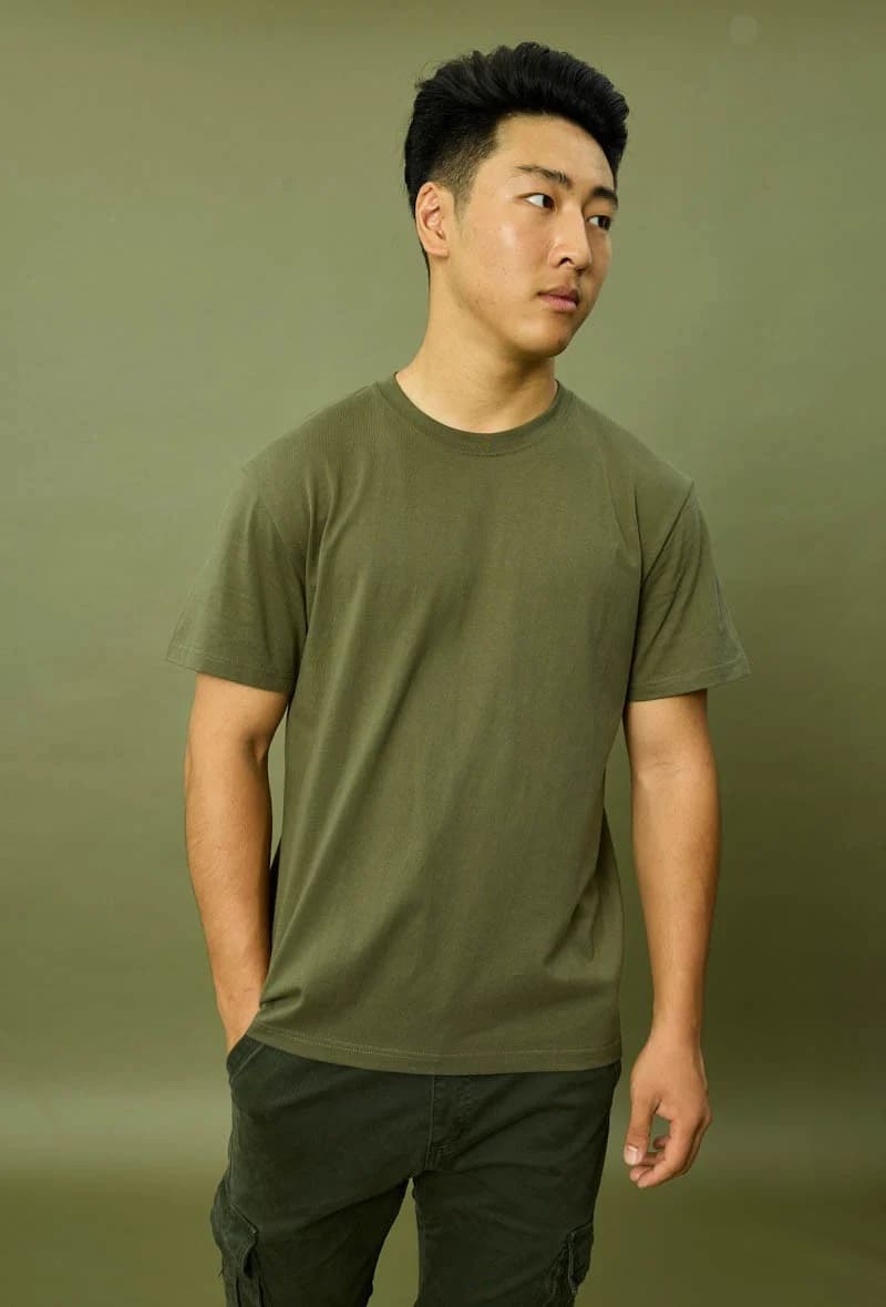 Moamico - Basic T-shirt Olijfgroen