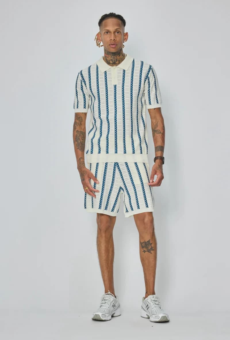 Moamico - Gebreide Polo Wit