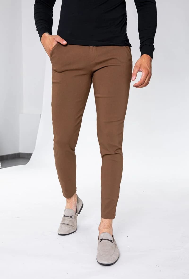 Moamico - Skinny Broek Bruin