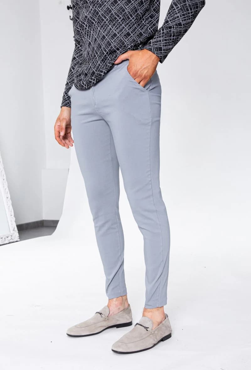 Moamico - Skinny Broek Grijs