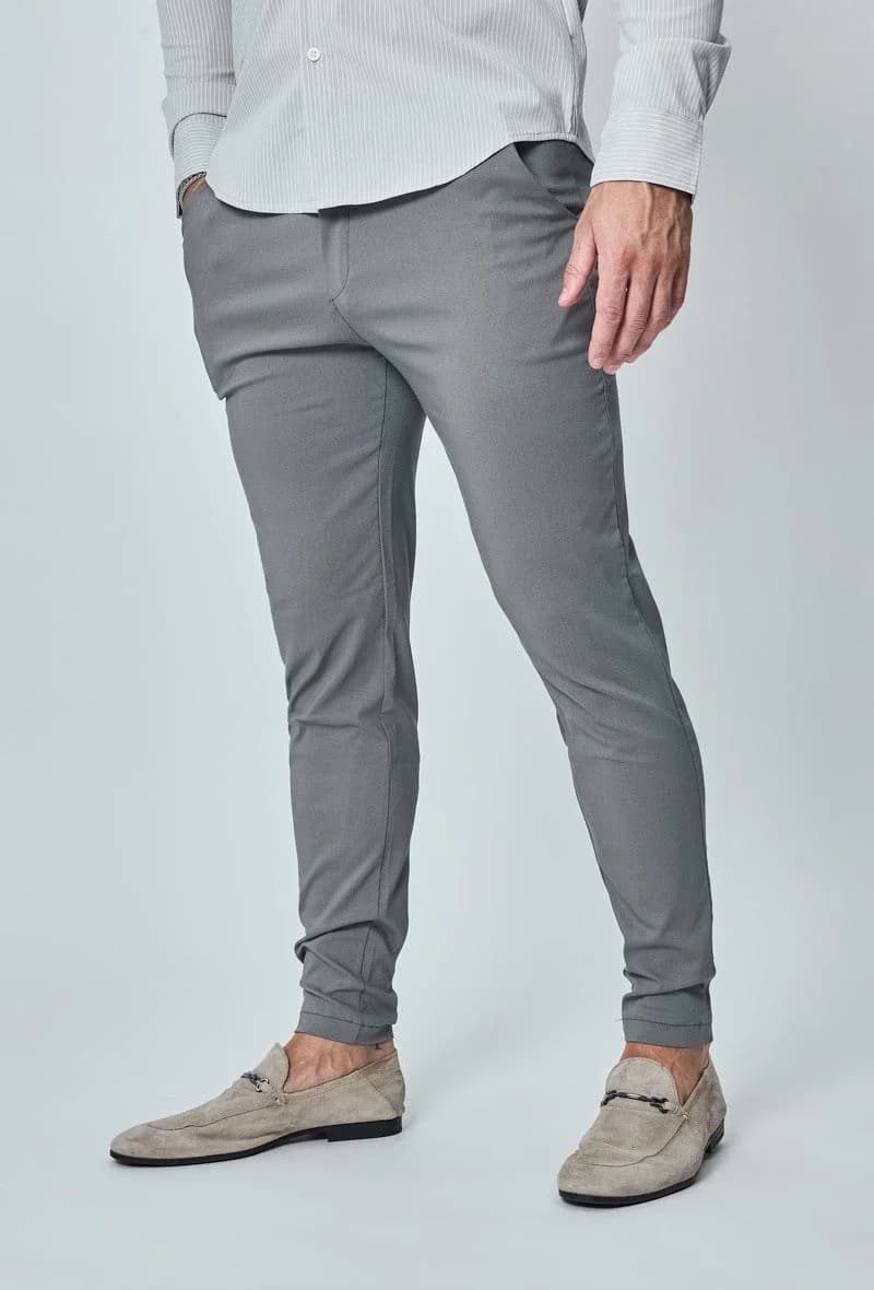 Moamico - Skinny Broek Steengrijs