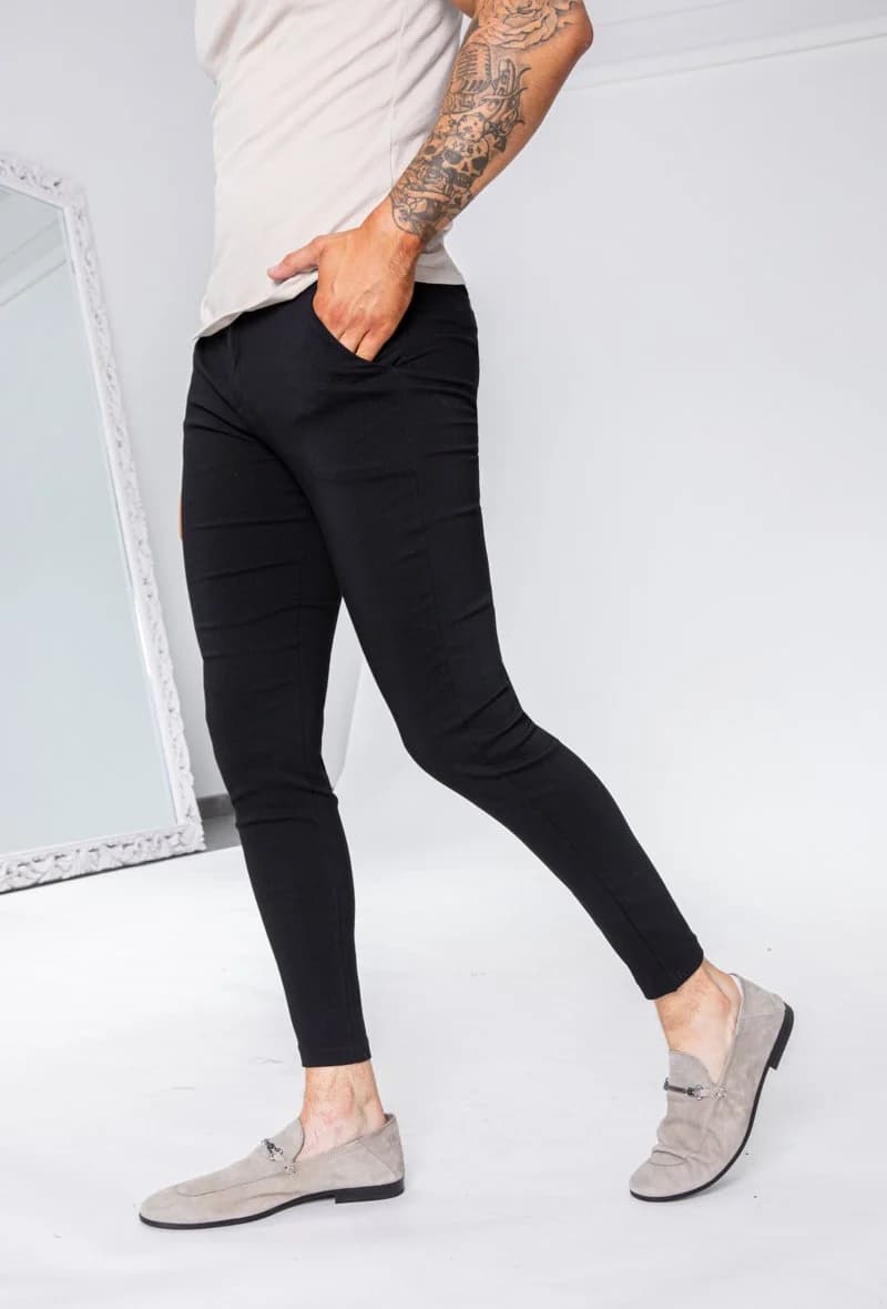 Moamico - Skinny Broek Zwart