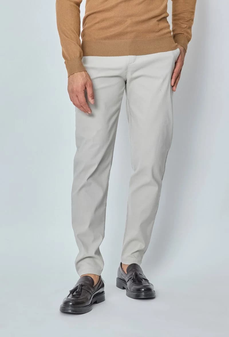 Moamico - Skinny Chino Lichtgrijs